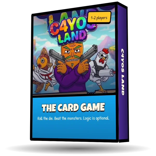 C4YOS Land key art: Karate Goldfish, a carrot gunslinger and a laser chicken